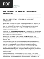 Nec 250 Part VII Methods