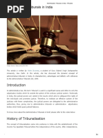 Httpsblog - Ipleaders.inadministrative Tribunals in India