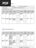 IOSH Risk Assessment Example 1