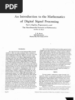 An Introduction To The Mathematics of Digital Signal Processing - Part 1