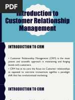 Introduction To Customer Relationship Management CRM