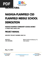 Nashua Plainfield CSD Old Middle School Demolition Specifications