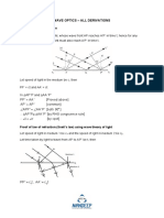 Wave Optics All Derivations