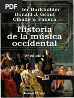 Burkholder, Grout & Palisca, Historia de La Música Occidental I (8 Ed