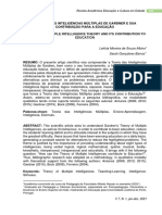 A Teoria Das Inteligências Múltiplas de Gardner e Sua Contribuição para A Educação