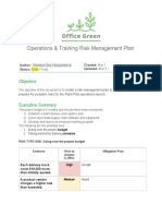 Activity Template - Risk Management Plan