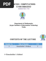 Lec 33 - Householder Method