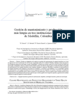 Gestión de Mantenimiento y Producción Más Limpia en Tres Instituciones de Salud de Medellín, Colombia