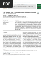 A Risk Assessment Model of A Sewer Pipeline in An Underground Utility Tunnel Based On A Bayesian Network