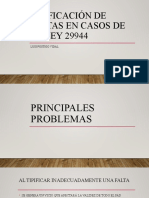 Tipificación de Faltas en Casos de La Ley