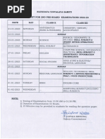 2nd Pre-Board TIMETABLE 2022-23