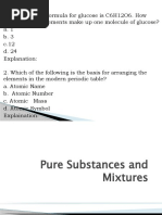 Mixturesand Pure Substances