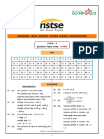 CL - 2 - NSTSE-2023-Paper-487 Key