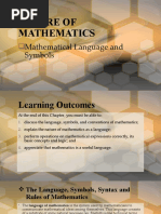 Nature of Mathematics Mathematical Language and Symbols