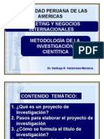 Semana 02 El Proyecto de Investigación