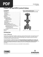 Fisherr HP and HPA Control Valves: Scope of Manual