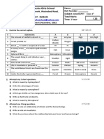 Geography Class 6 3rd Assessment