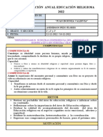 Ficha de Evaluación Anual Grado Ed. Religiosa