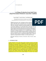 Evaluation of Biogas Production From Solid Waste Using Pretreatment Method in Anaerobic Condition