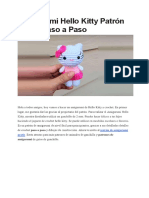 Amigurumi Hello Kitty Patron Gratis Paso A Paso