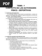 Tema 1 - Contexto de Las Actividades Fisicas