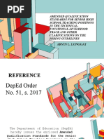 Amended Qualification Standards For Senior High School Teaching