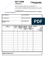 HR Training Request Form