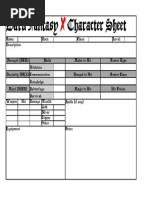 Dark Fantasy X Character Sheet