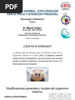 Embarazo Normal, Exploración Obstétrica y Atención Prenatal - Miguel Vargas