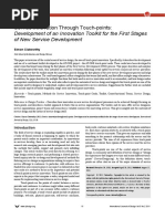 Service Innovation Through Touch-points-Development of An Innovation Toolkit For The First Stages of New Service Development