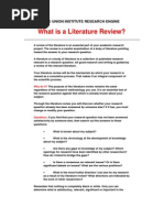 What Is A Literature Review?: The Union Institute Research Engine