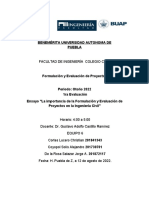 1era Evaluacion Formulación y Evaluación de Proyectos