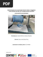 Determinação de Concentração Total de Cálcio e Magnésio Numa Amostra de Leite, Por Complexometria de EDTA
