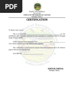 CERT. FOR WORK For (PUM)