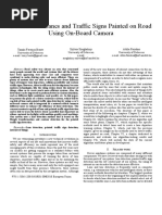 Detection of Lanes and Traffic Signs Painted On Road Using On-Board Camera