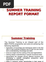 Summer Training Guidelines