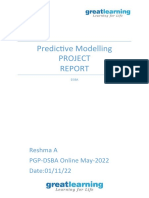 Predictive Modelling Report - Reshma