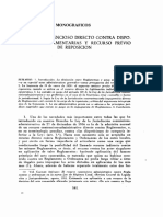 Recurso Contencioso Directo Contra Dispo-Siciones Reglamentarias Y Recurso Previo de Reposición