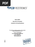 Model 426E01 Microphone Preamplifier Installation and Operating Manual