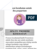 Promosi Kesehatan Untuk Ibu Postpartum