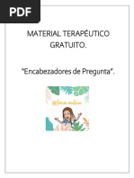 Material Terapeutico ENCABEZADORES DE PREGUNTA @fono - Online