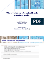 The Evolution of Central Bank Monetary Policy