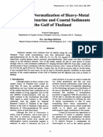 Data From Estuarine and Coastal Sediments: Aluminium Norm Alization of Heavy-Metal of The Gulf of Thailand