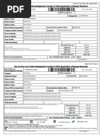 Tax Invoice Cum Acknowledgement Receipt of PAN Application (Change Request)