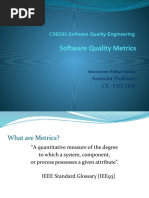 Software Quality Metrics I