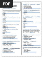 Ficha de Clasificación de Las Palabras Según La Posición Del Acento