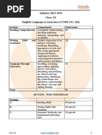 CBSE Syllabus For Class 9 English Language and Literature 2022-23 (Revised) PDF Download