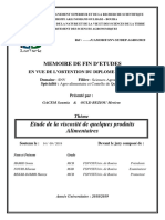 Etude de La Viscosité de Quelques Produits Alimentaires