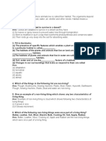 Living Organisms Characteristics and Habitats Related Questions (CH 9)