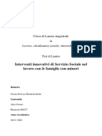 Interventi Innovativi Di Servizio Sociale Nel Lavoro Con Le Famiglie Con Minori